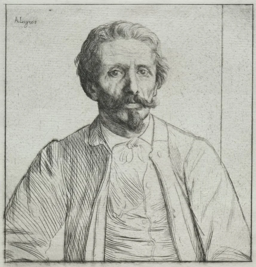 Auguste Delâtre, by Alphonse Legros, 1877