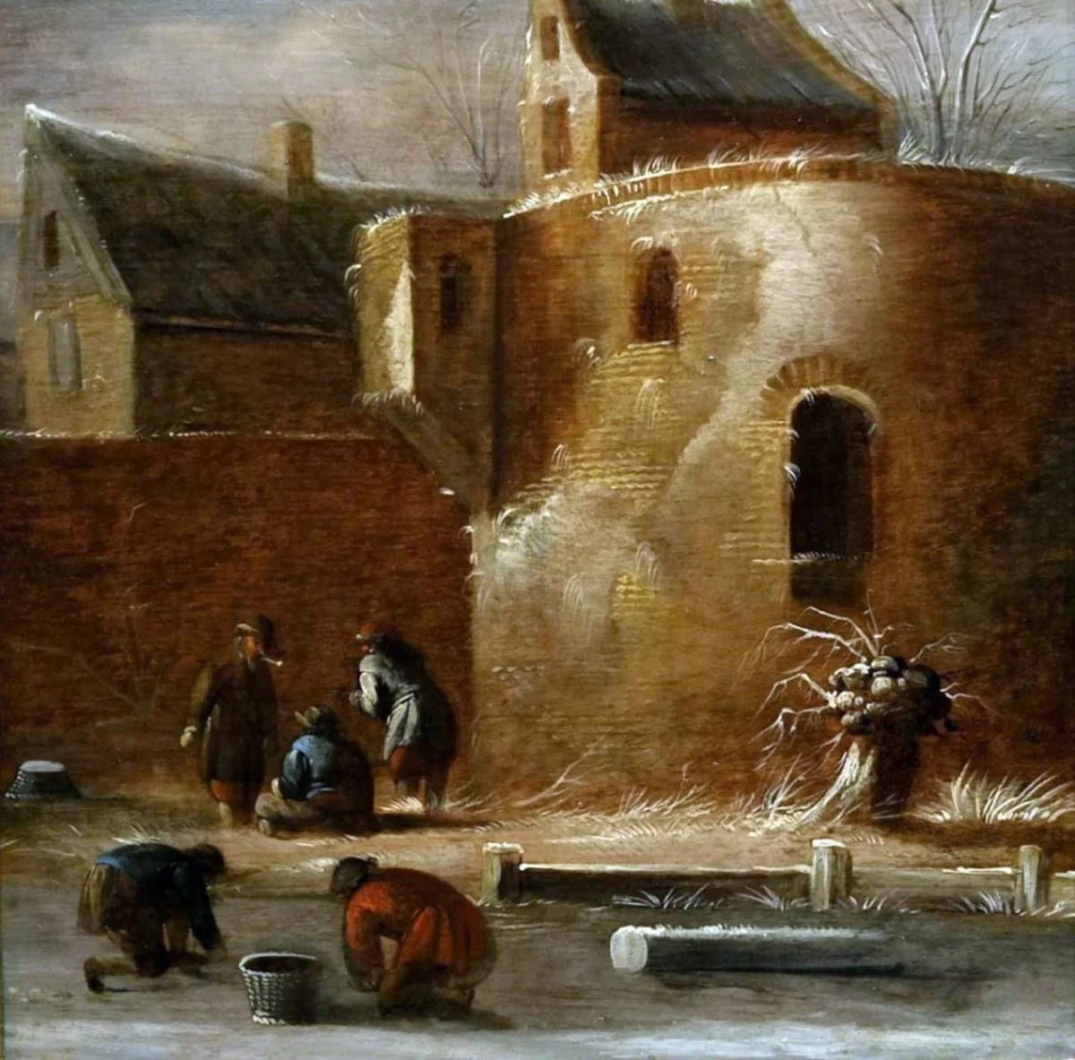 Scenă de iarnă, by Klaes Molenaer, unspecified