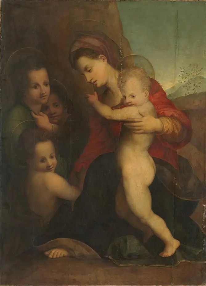 Mary with Child, John the Baptist, and Angels