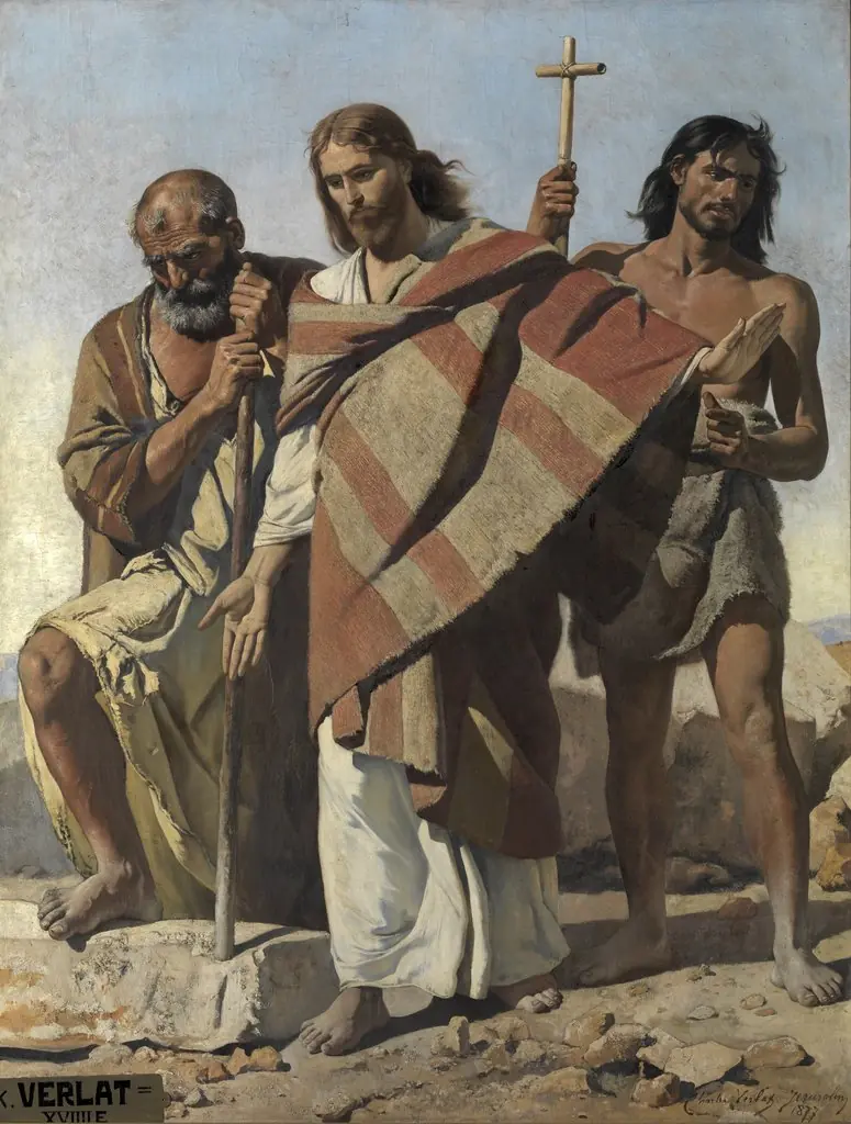 Jesus between Saint Peter and Saint John Baptist