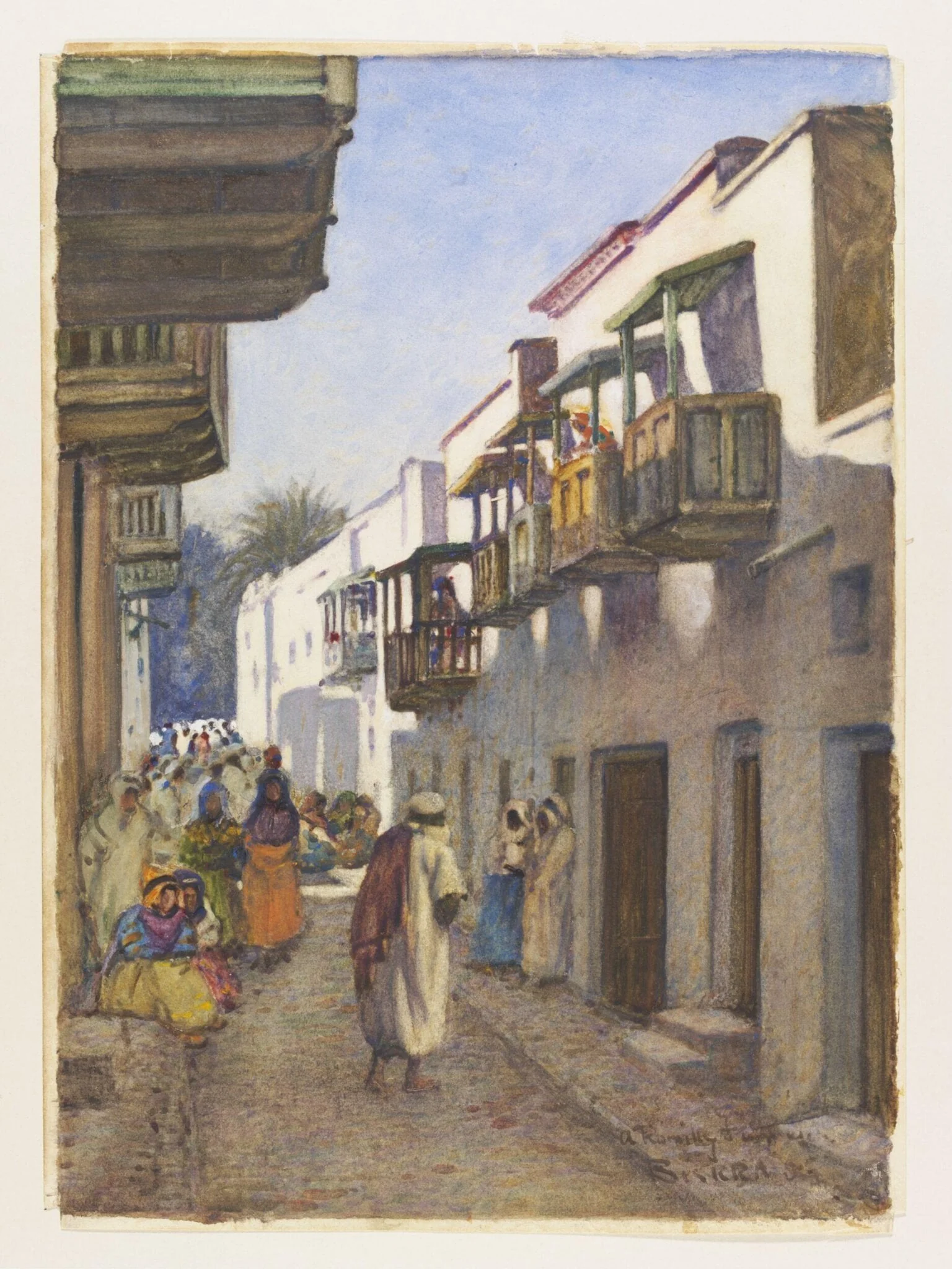 Biskra, by Arthur Romilly Fedden, watercolor, 1904