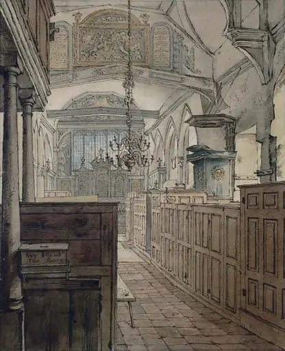 Interior of an old church