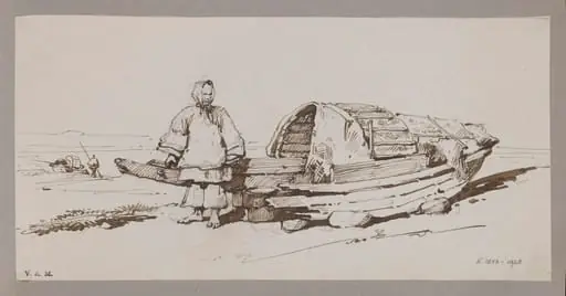 Broken Tanka boat on the shore