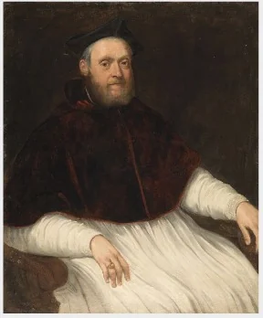 A Cardinal, by Marietta Robusti, oil, 1582