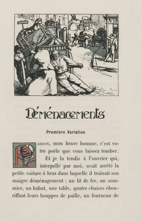 Landscapes and Street Corners: Moving, by Auguste Lepère, 1900