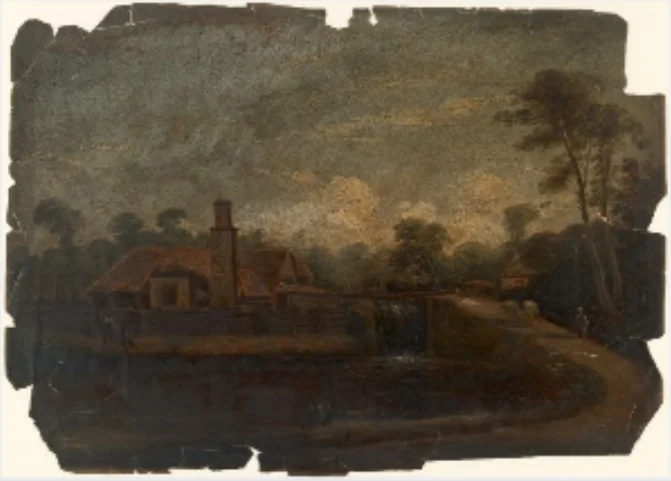 Lock Gates on a Canal, by William Howis senior, unspecified, 1853