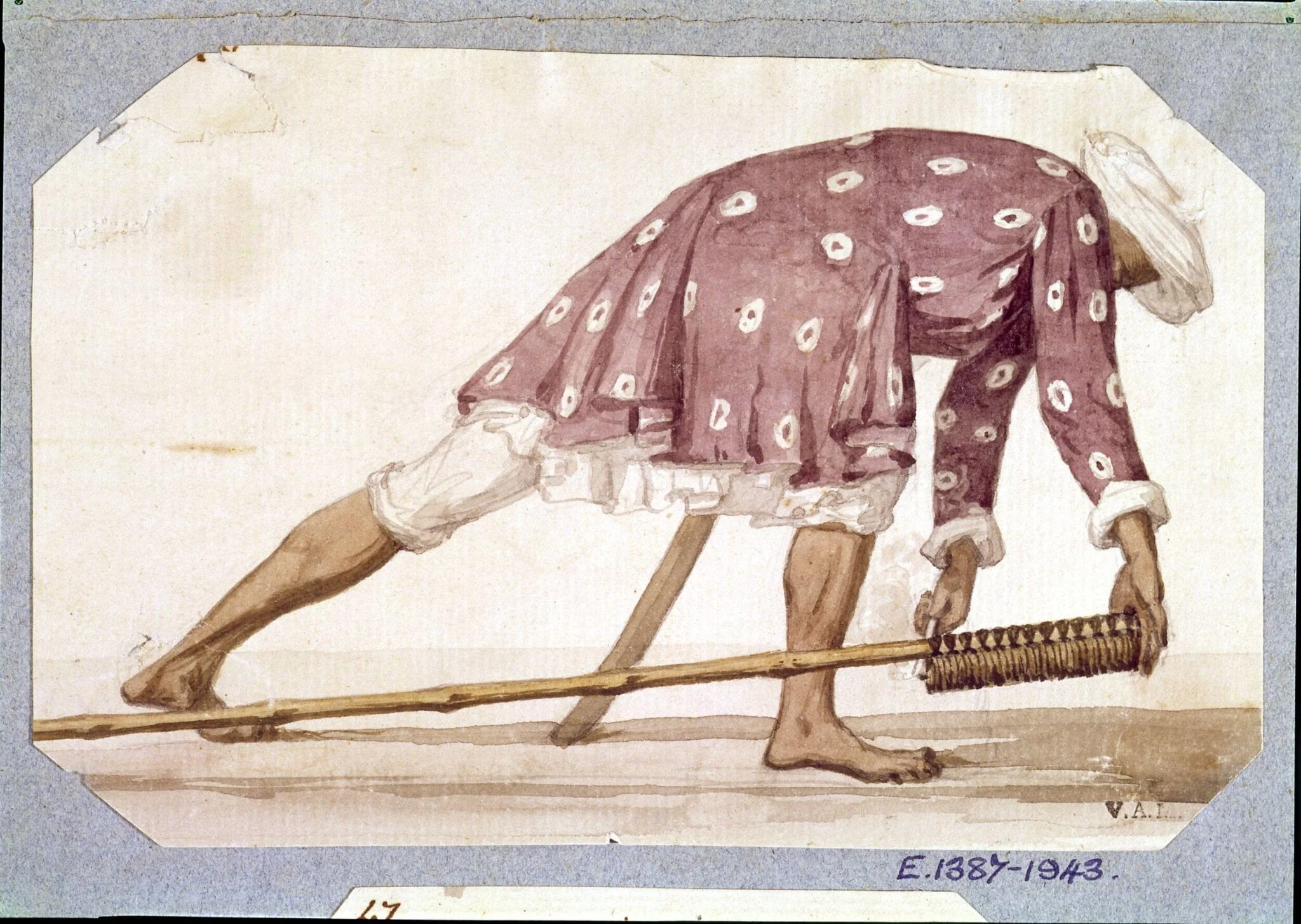 Mysore rocket man, by Robert Home, watercolor, 1750
