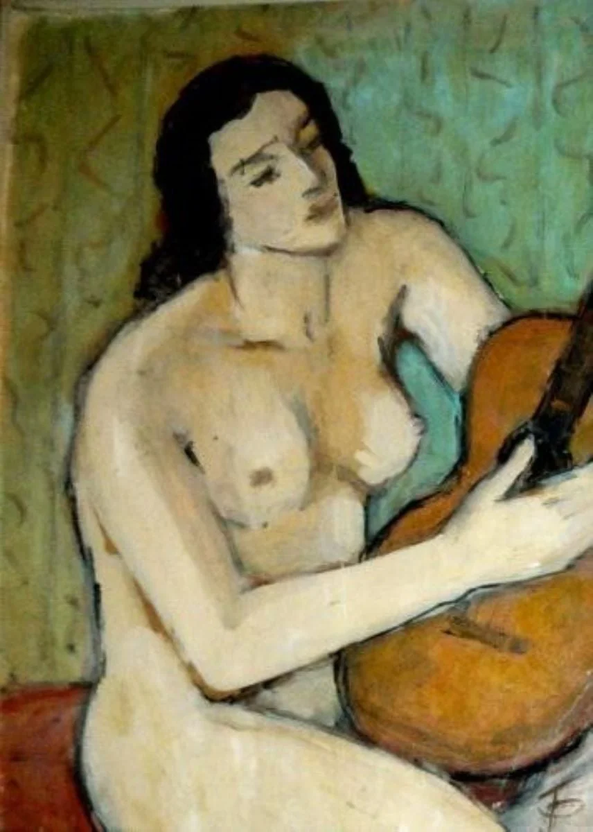 Nud cu chitară
