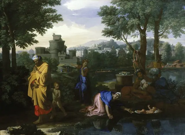 Moses exposed by the river