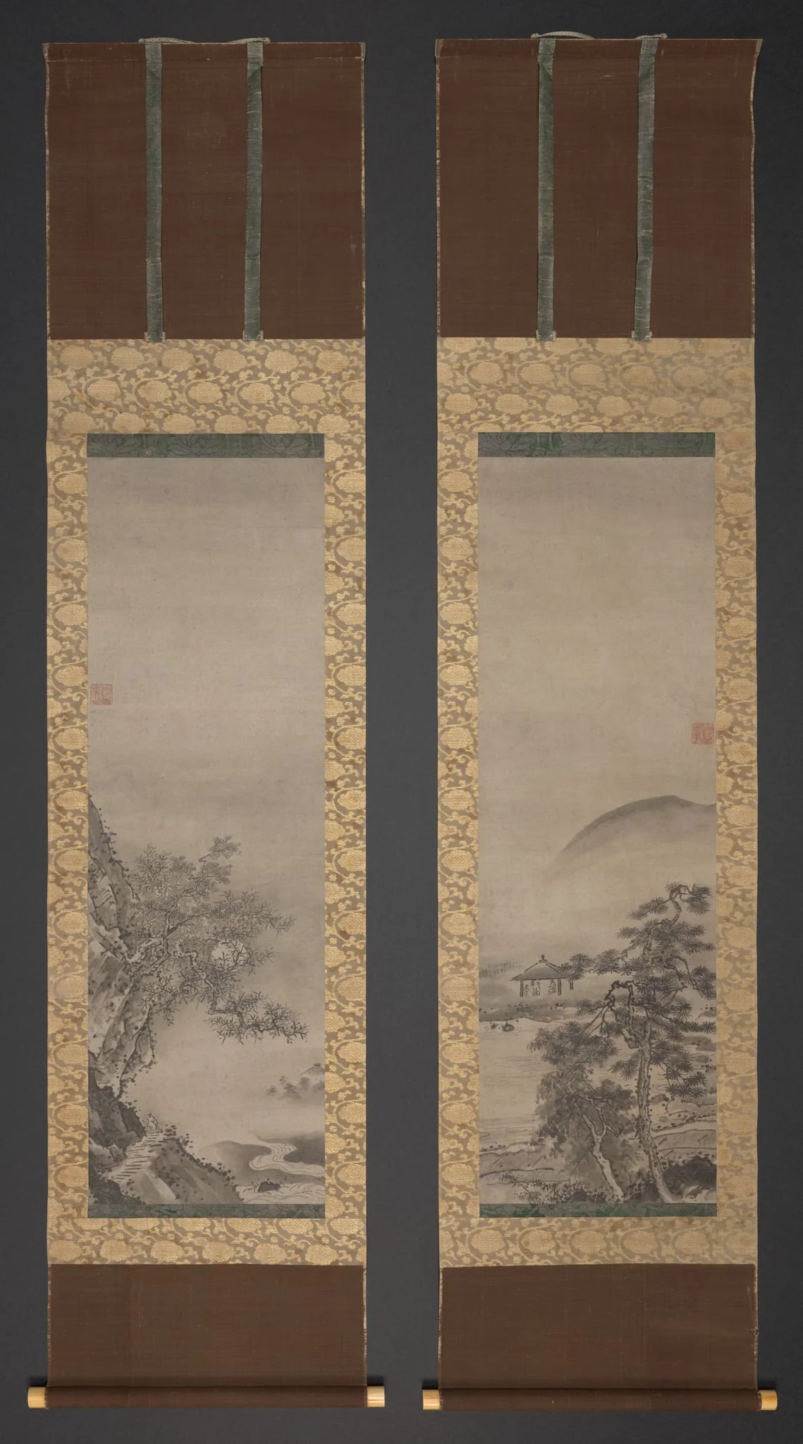Landscapes with Figures, by Shūgetsu Tōkan, unspecified, 1500