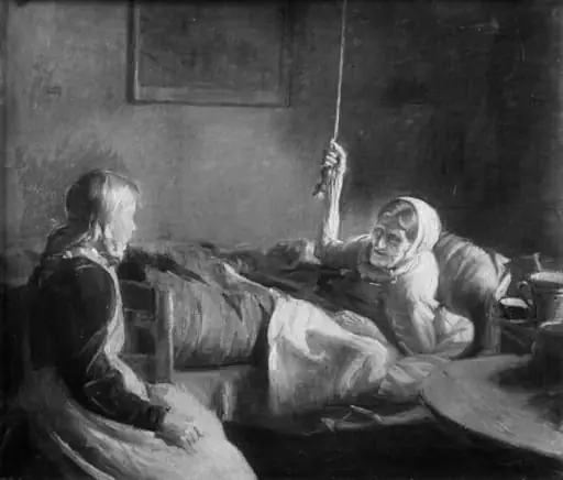 Old Woman in Bed
