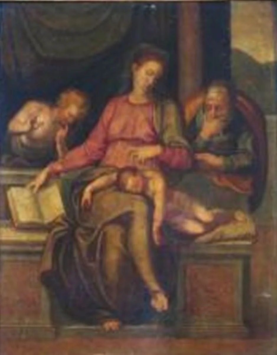 Sfânta Familie cu sfîntul Ioan Botezătorul copil (Madonna del Silenzio), by Marcello Venusti, unspecified