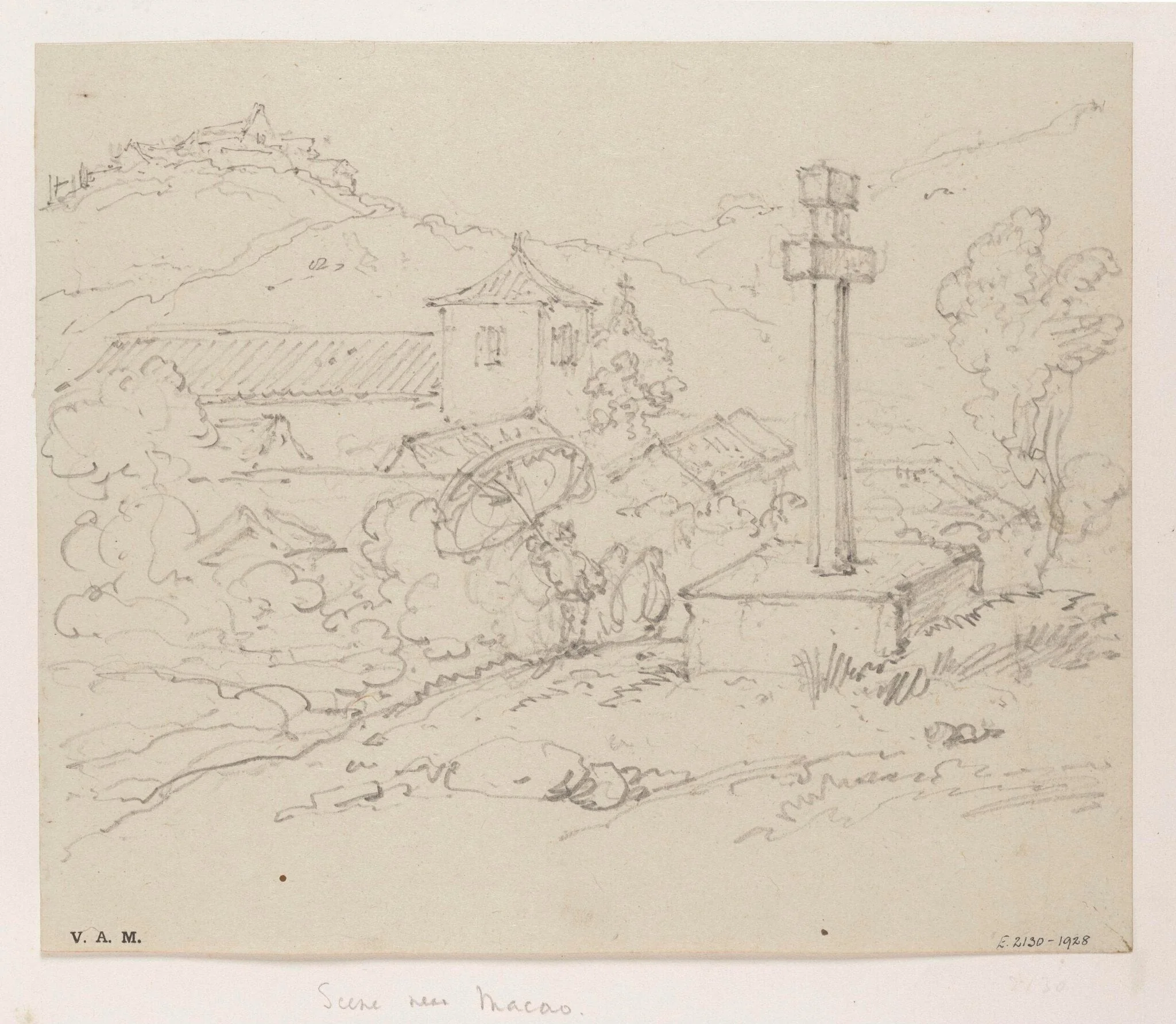 The church of S. Lazaro, Macau, by George Chinnery, 19