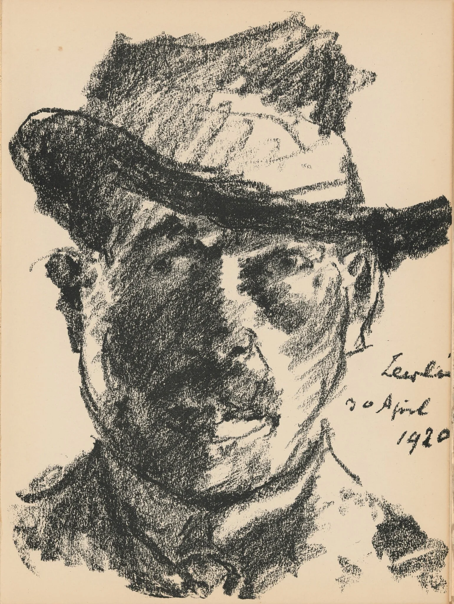 Selbstbildnis (Self-Portrait) from Deutsche Graphiker der Gegenwart (German Printmakers of Our Time)