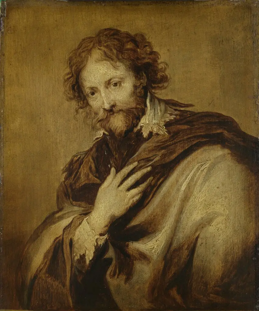 Portrait of a man, identified as Peter Paul Rubens (1577-1640). Painter and diplomat