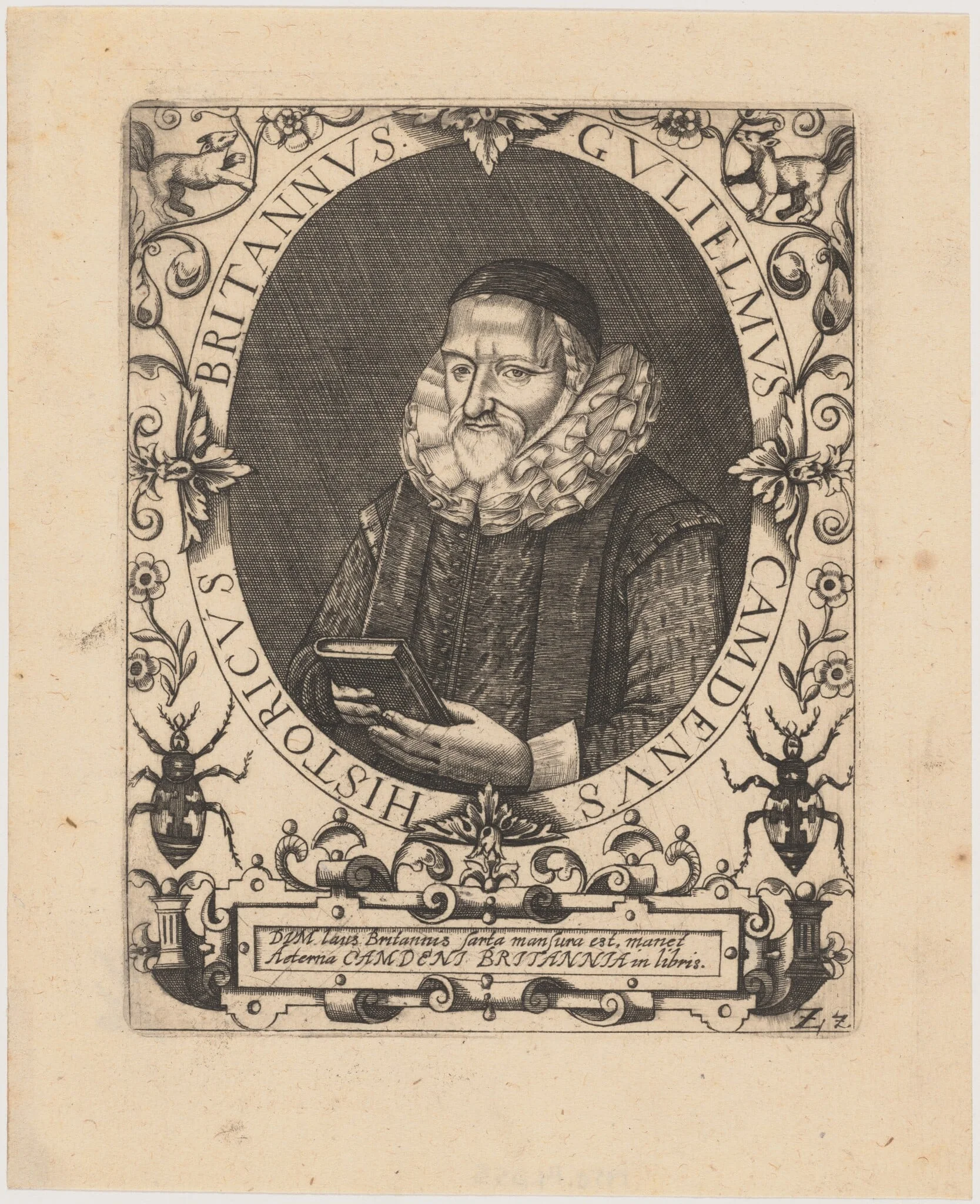 William Camden, Herald, Antiquary and Historian, by Unknown 19th Century, ink, 1650