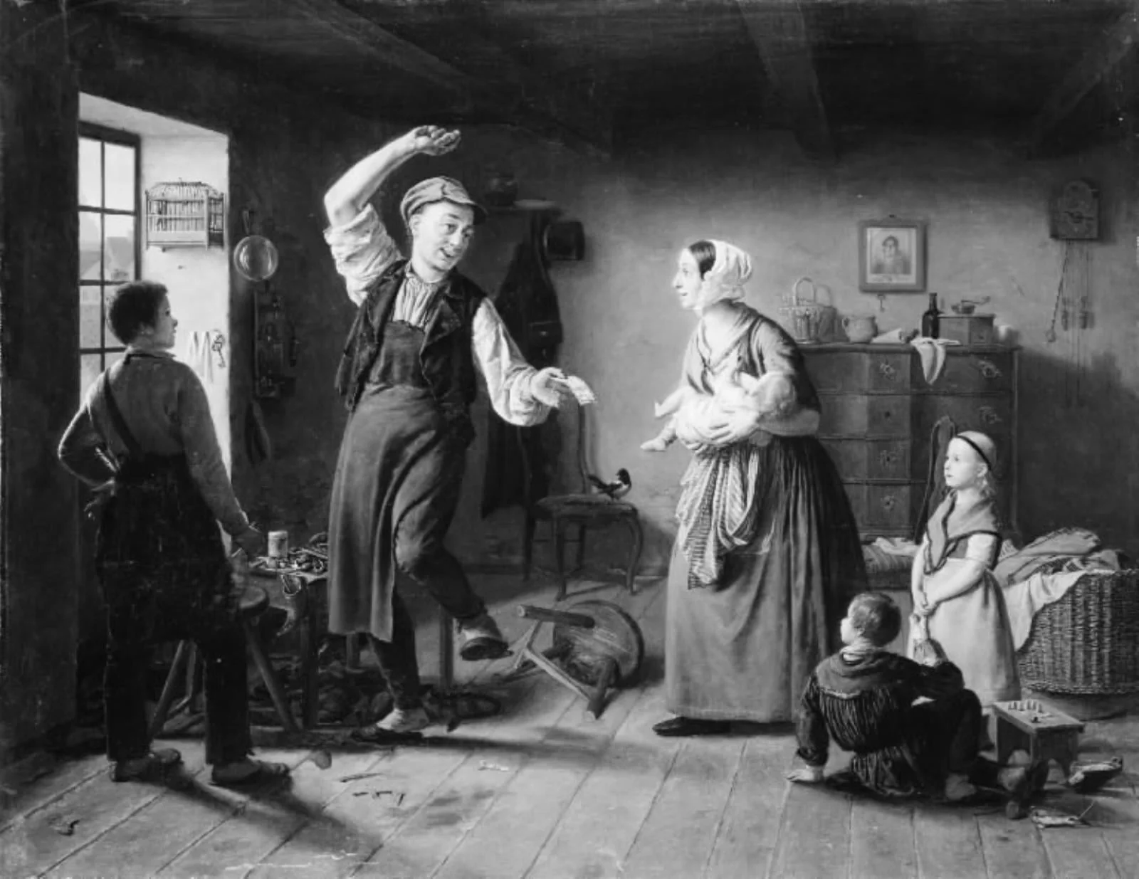 Gevinsten i tallotteriet, by Unknown, 1848