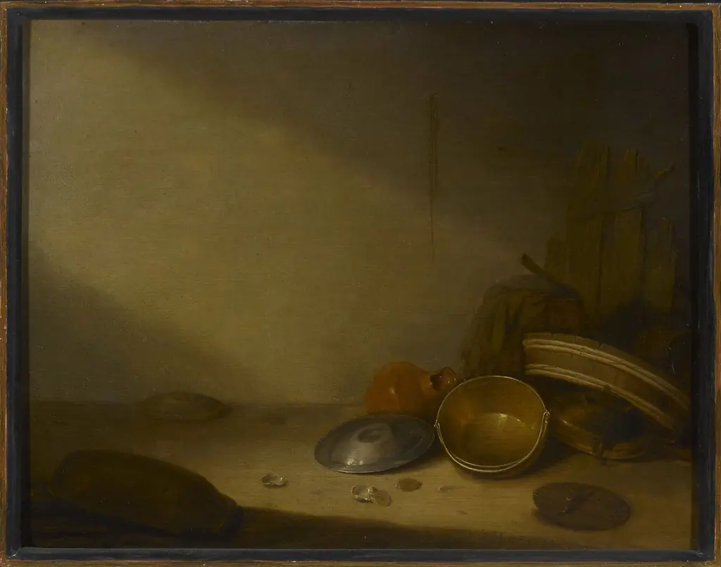 Still life with old dishes