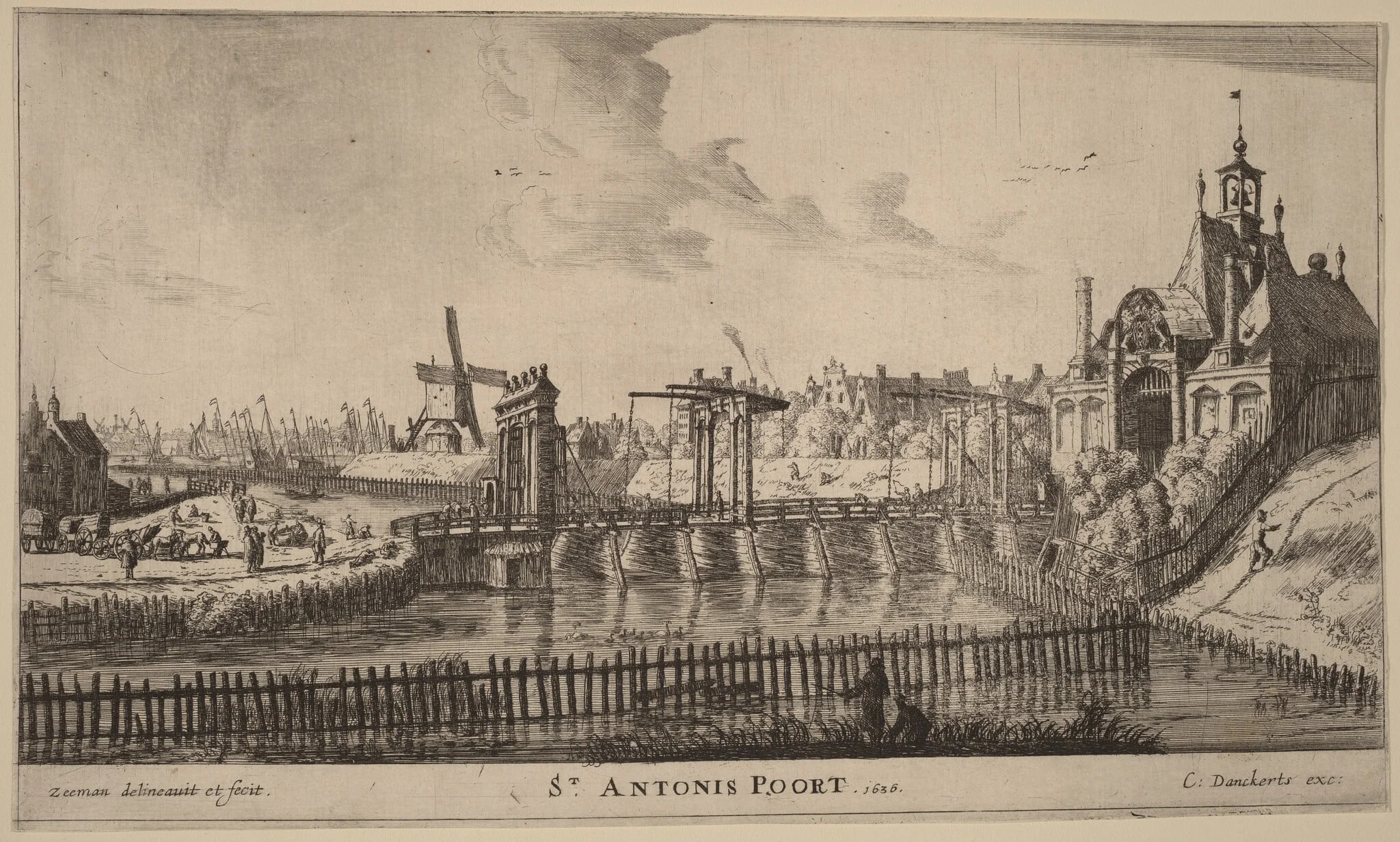 St. Antonis Gate (St. Antonis Poort), by Nooms, called Zeeman, Reinier, ink, 1636