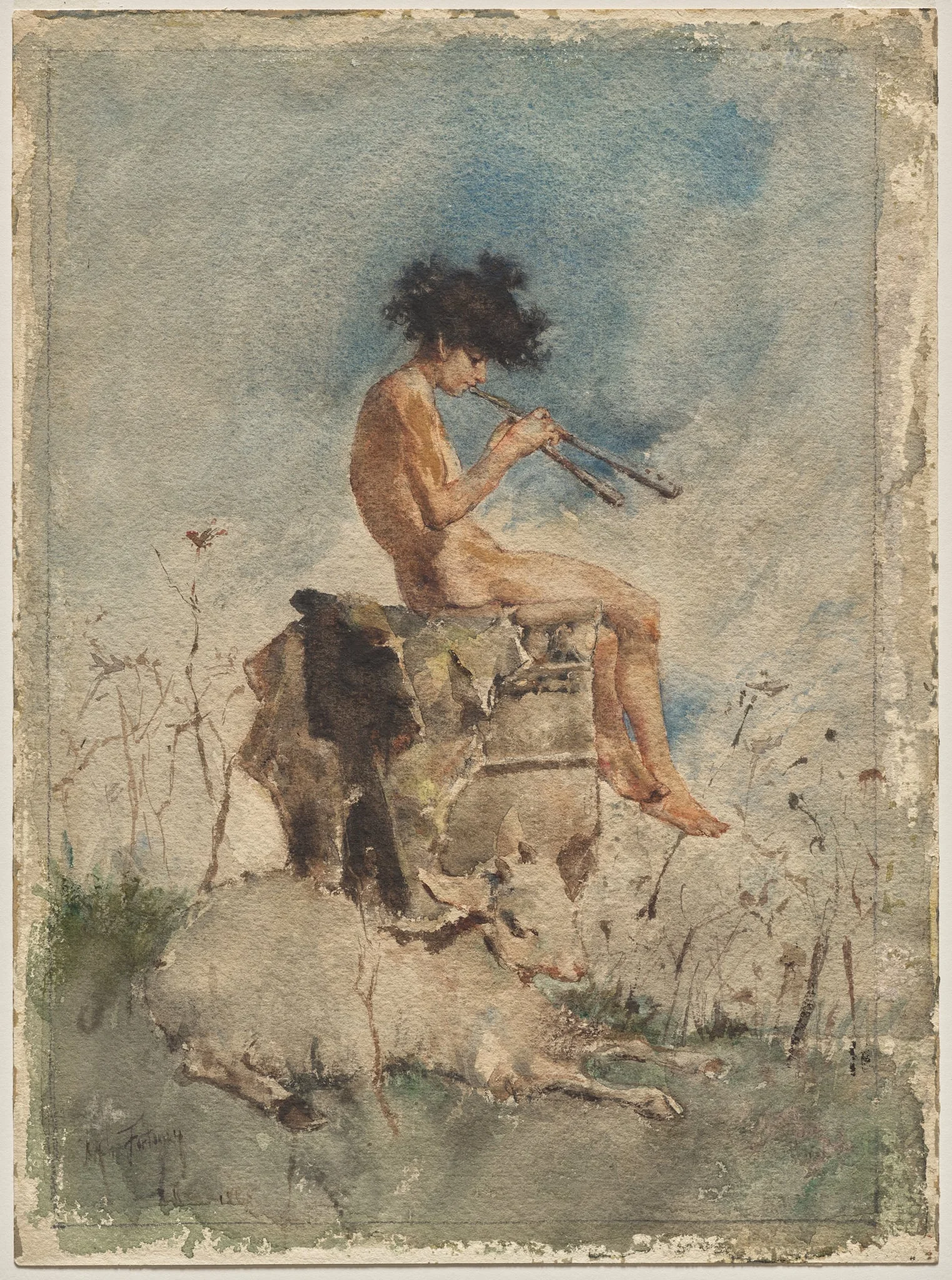 The Pipes of Pan, by Mariano Fortuny Marsal, 1865