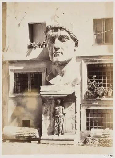 Sculpture - Colossal Head of Domitian, now in the Courtyard of the Palazzo de' Conservatori on the Capitol