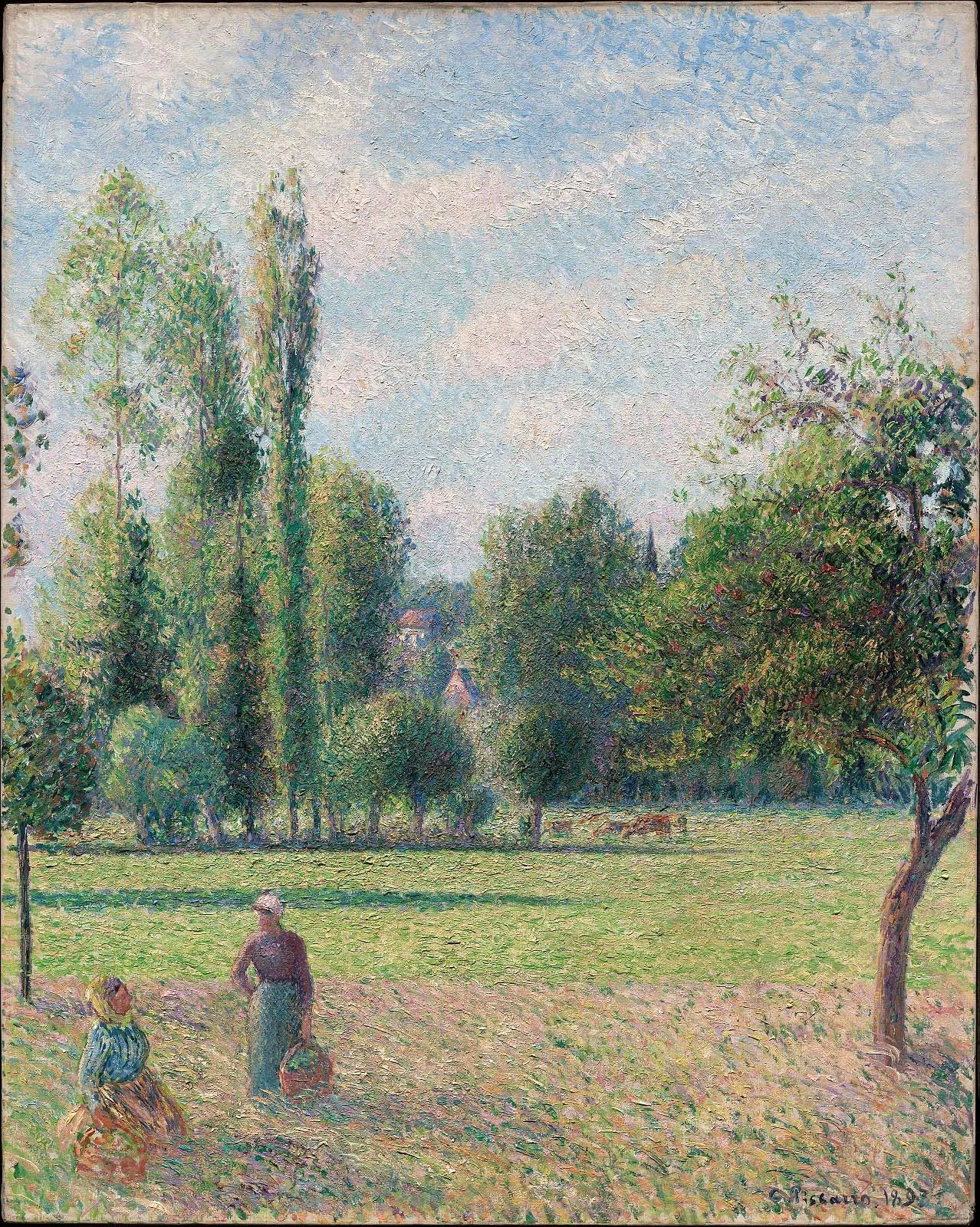 Two Peasant Women in a Meadow (Le Pré)