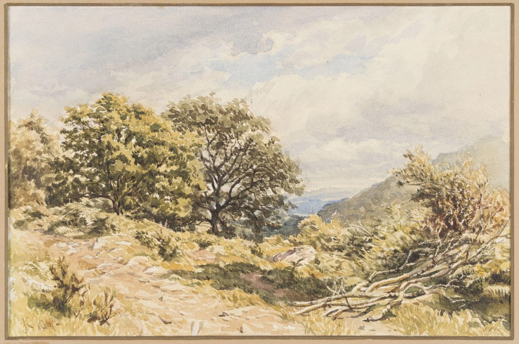 A Woody Bit, North Wales, by John Kemp, watercolor, 1867