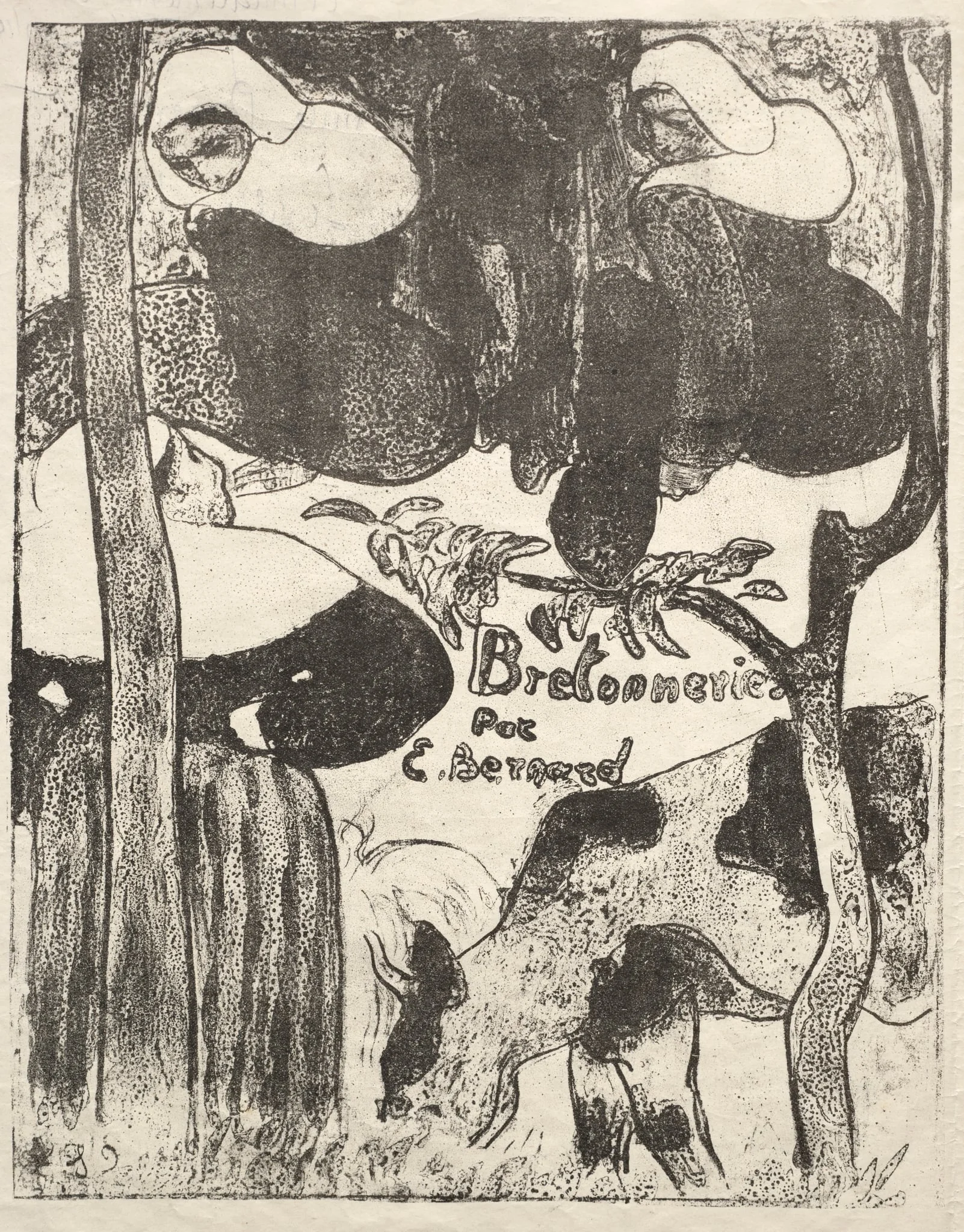 Les Bretonneries: Title Page (Page de Titre), by Émile Bernard, 1889