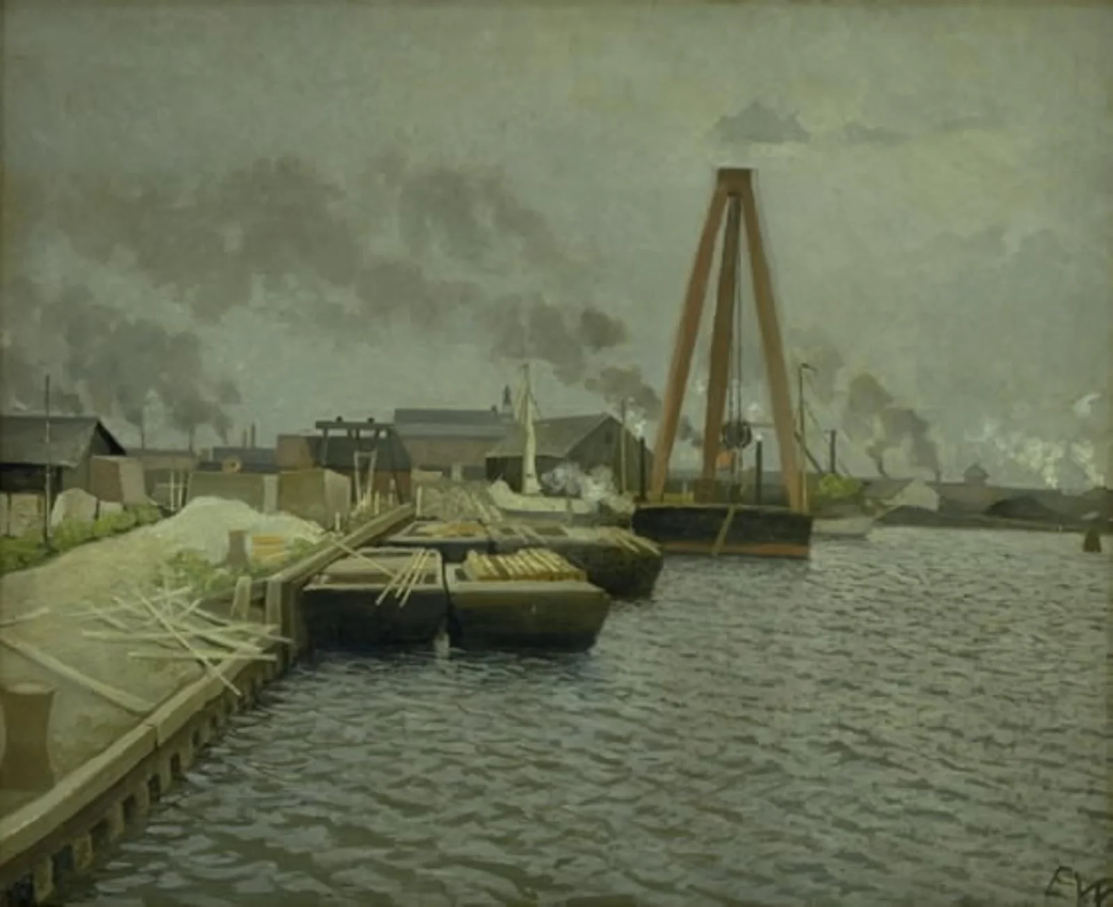 Refshaleøen. The Copenhagen Harbour, by Unknown, 1907