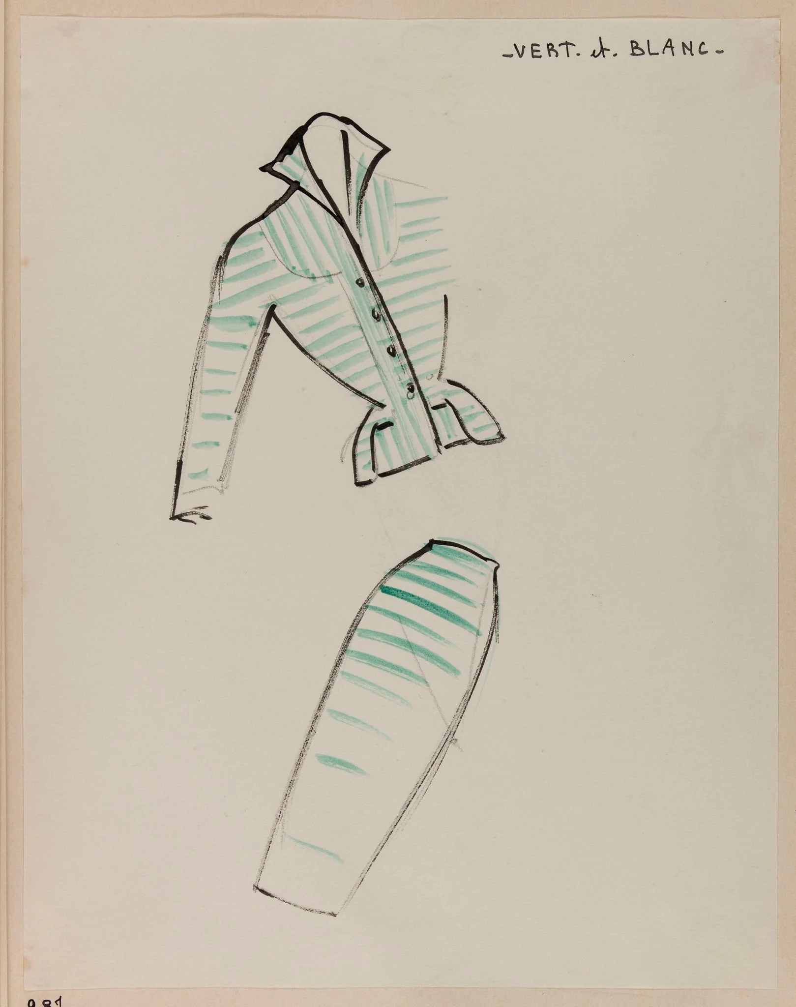 Vert et blanc, by Carven, 1952