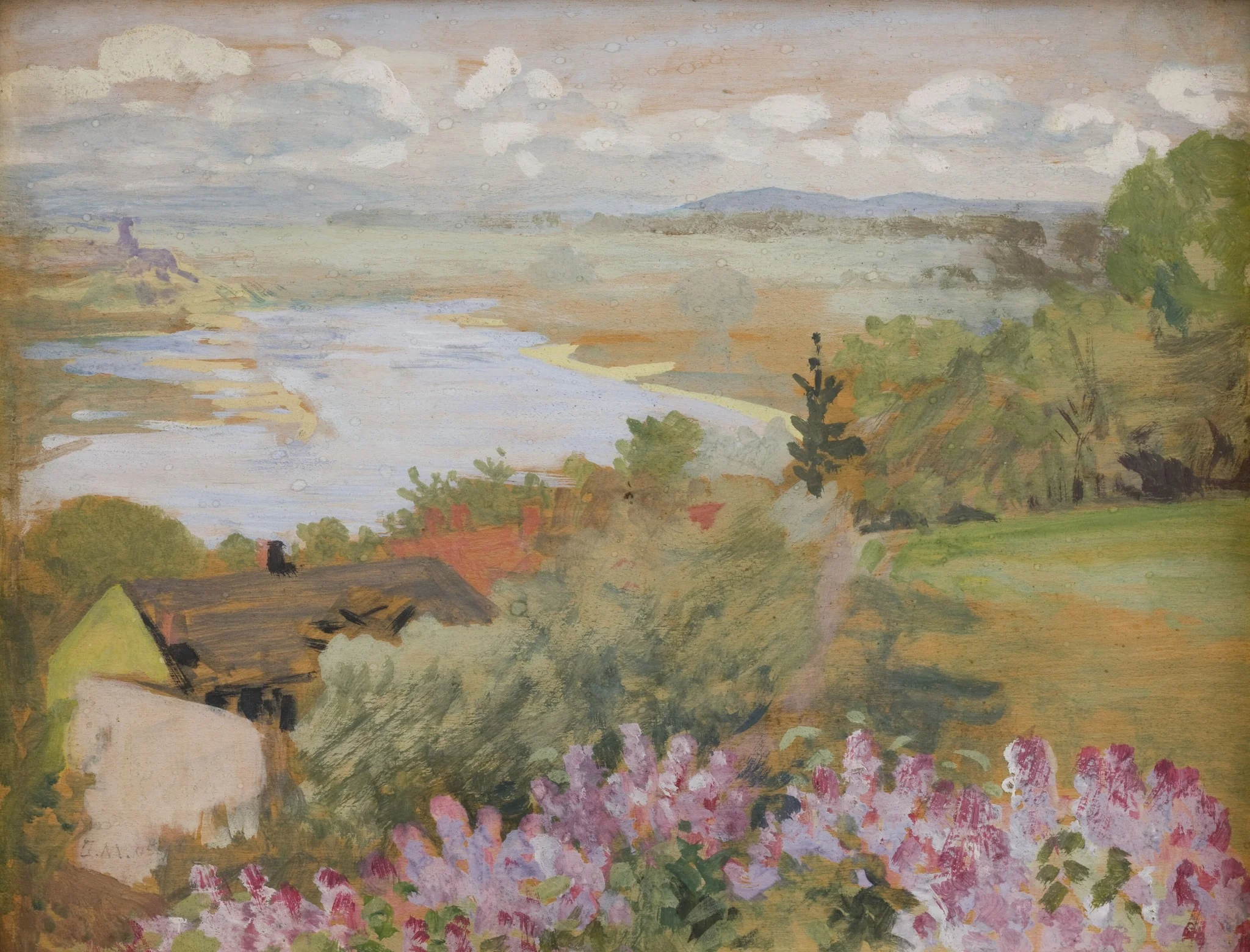 Valley of the Vistula from Zwierzyniec, by Jacek Malczewski, tempera, 1905