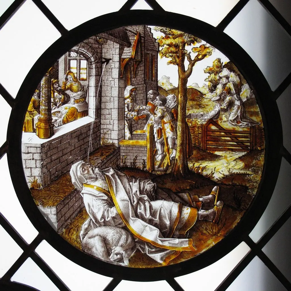 Roundel with the Blinding of Tobit (from a Series)