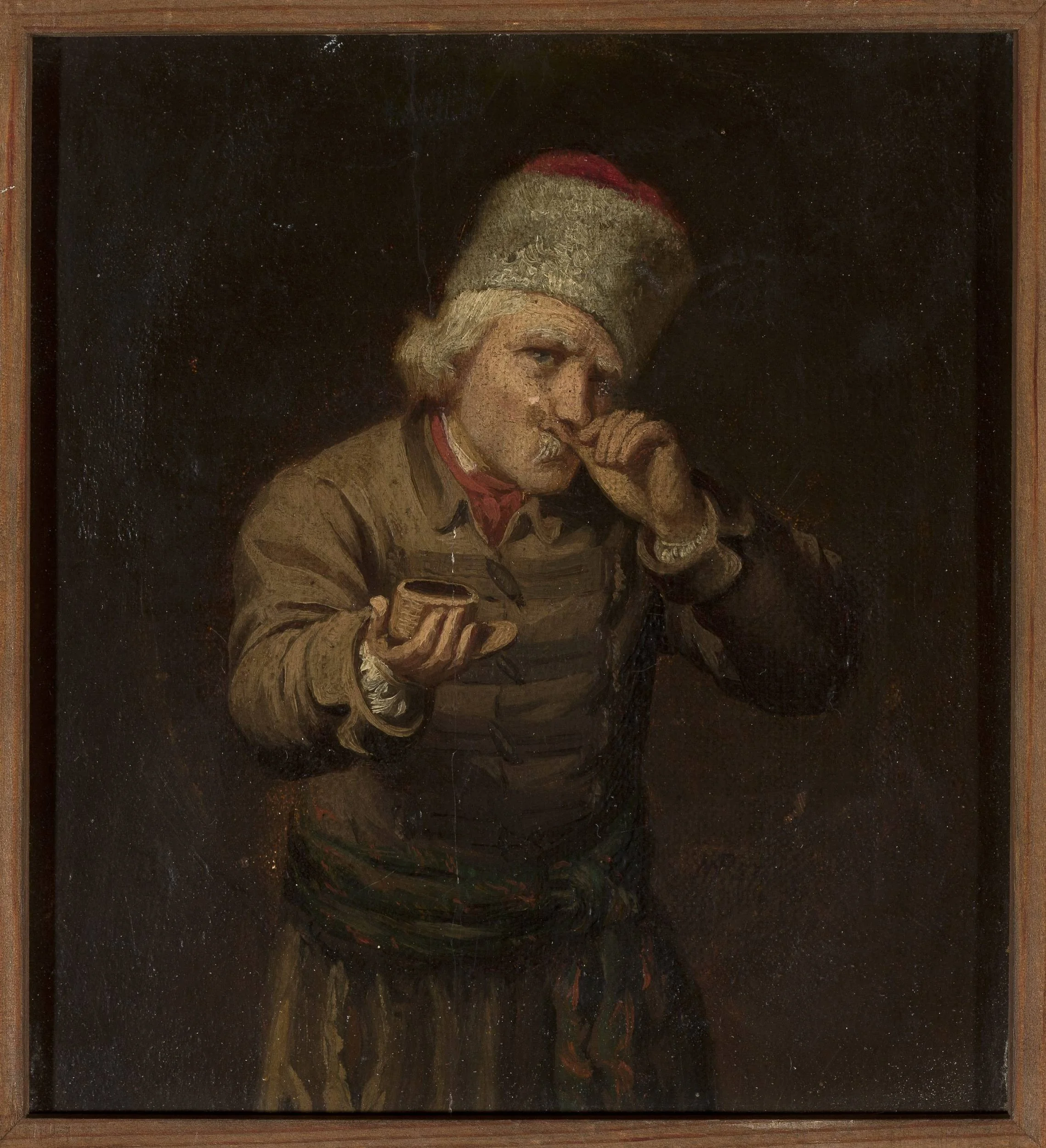 Peasant taking a pinch of snuff