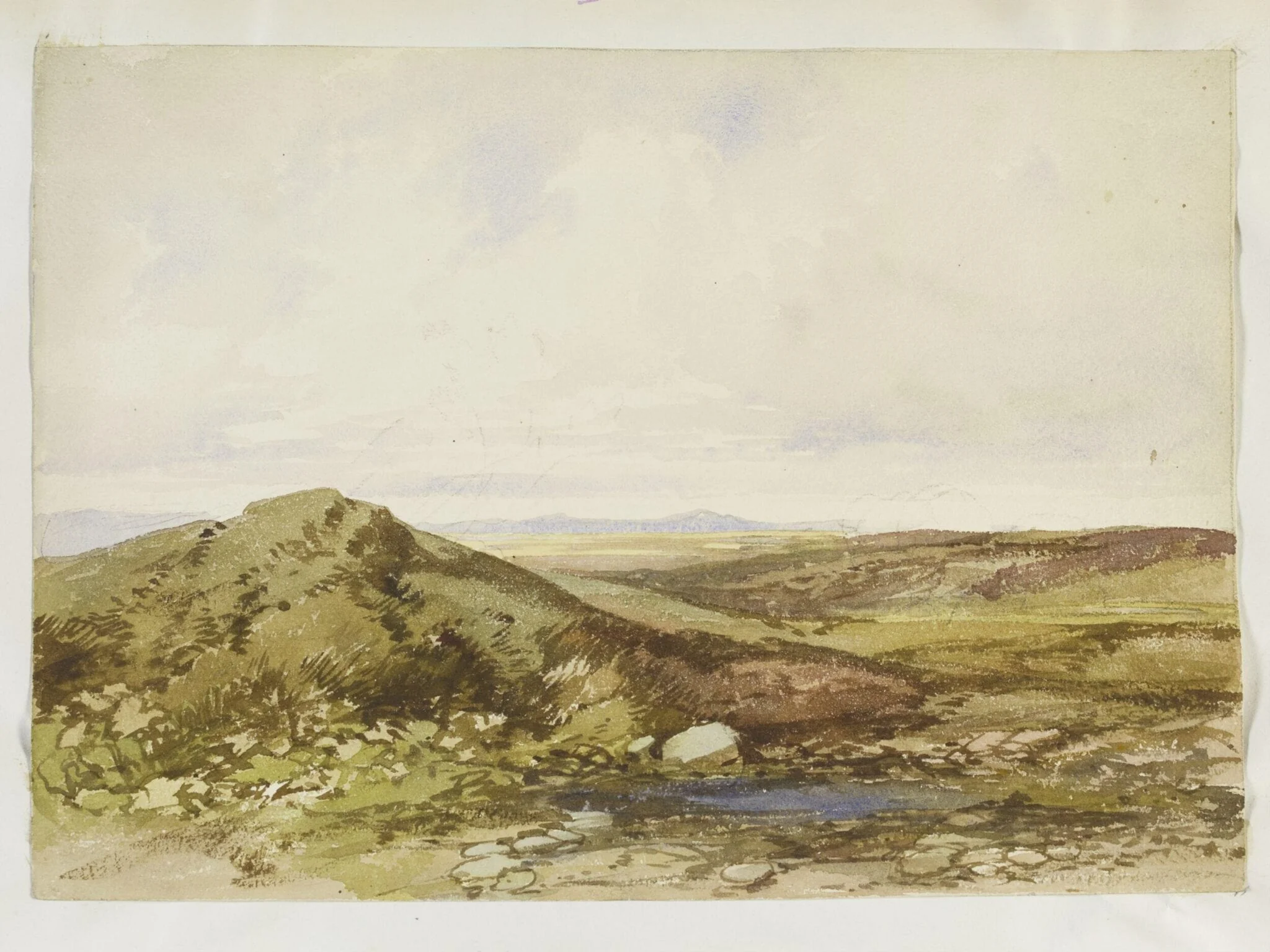 Watercolour in album of 51 drawings and watercolours by James Duffield Harding