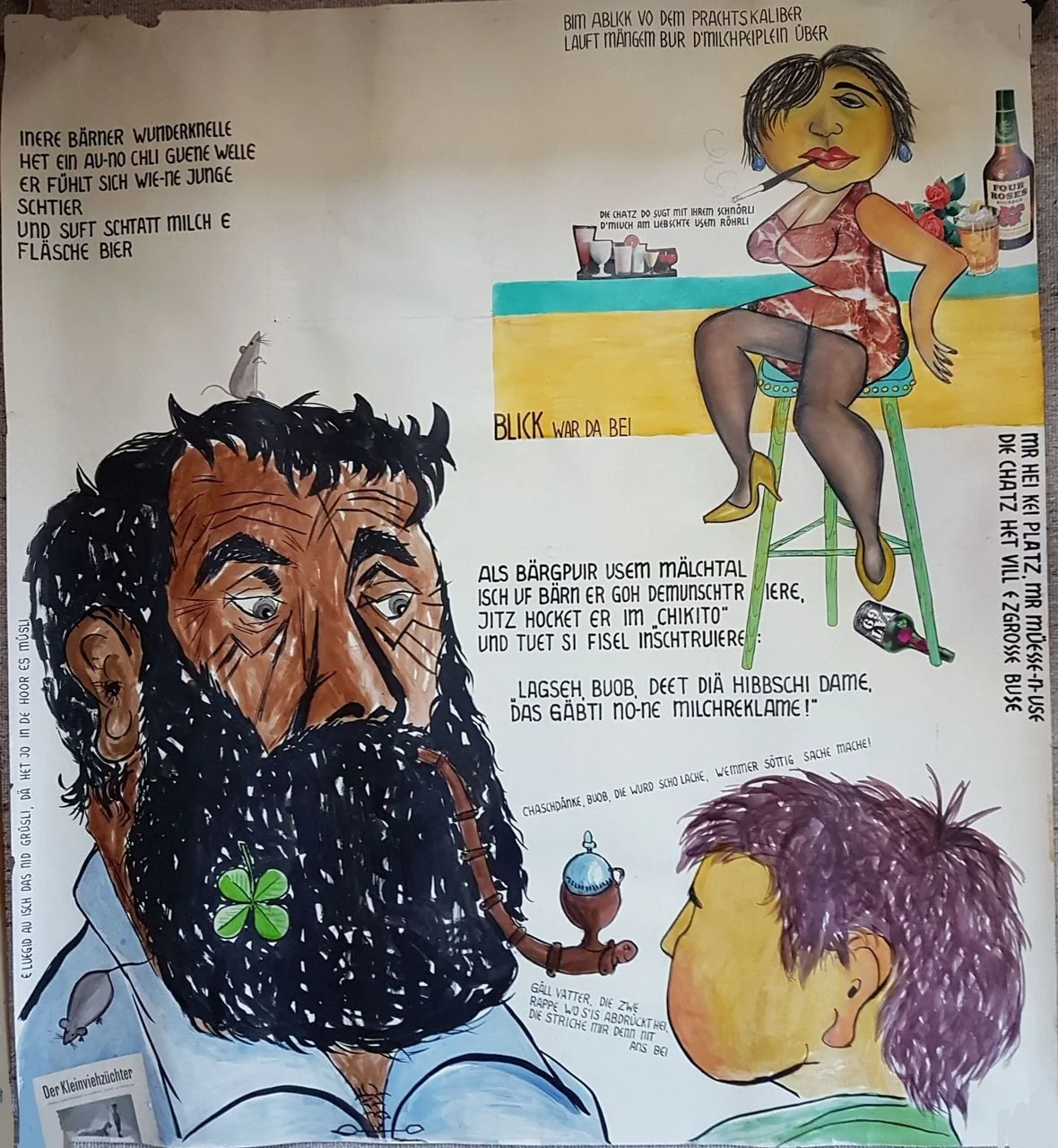 Fasnachtshelge "Buredemo 1962", by Max Rickenbacher-Hufschmid, unspecified, 1962
