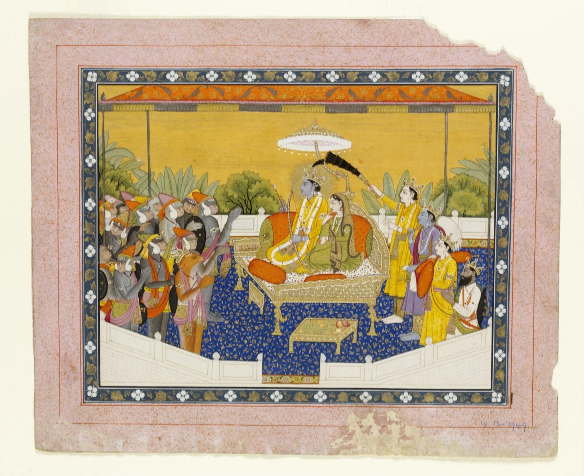Rama and Sita, by Unknown, paint, 1810