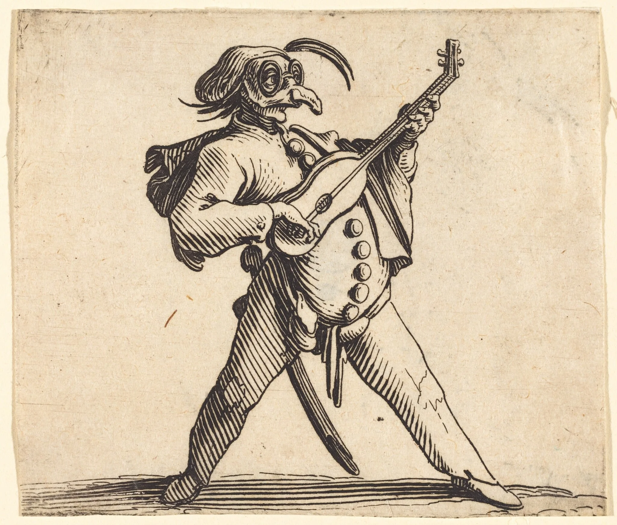 The Masked Comedian Playing a Guitar