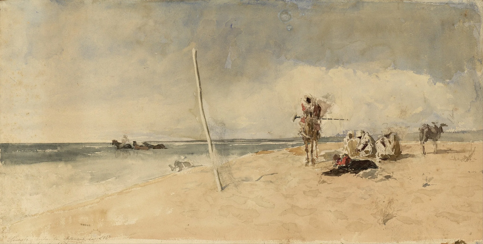 African Beach, by Mariano Fortuny Marsal, unspecified, 1867
