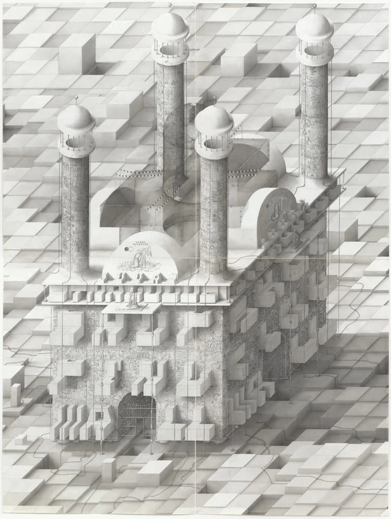 Untitled, by Paul Noble, graphite, 2002