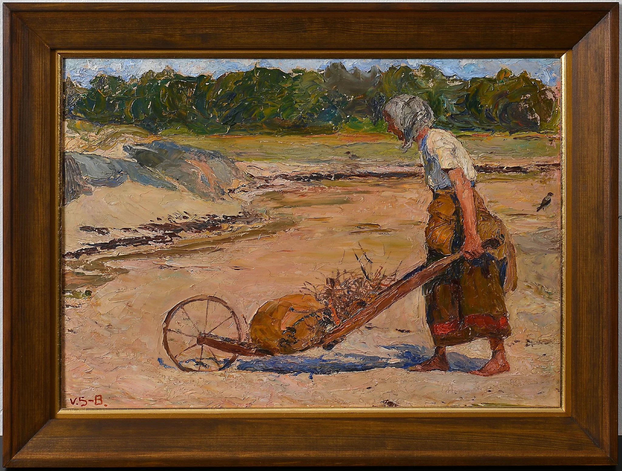 Kärryä työntävä nainen, by Venny Soldan-Brofeldt, 1913