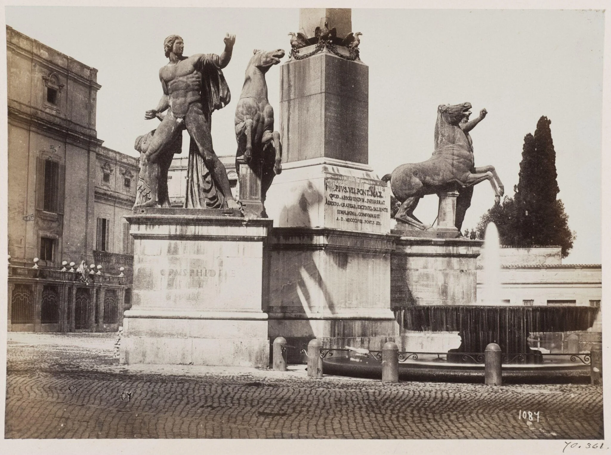 Sculptures - The Colossal Horses, with the Statues of Castor and Pollux, the work of Phidias and Praxiteles (now in the Piazza di Monte Cavallo)