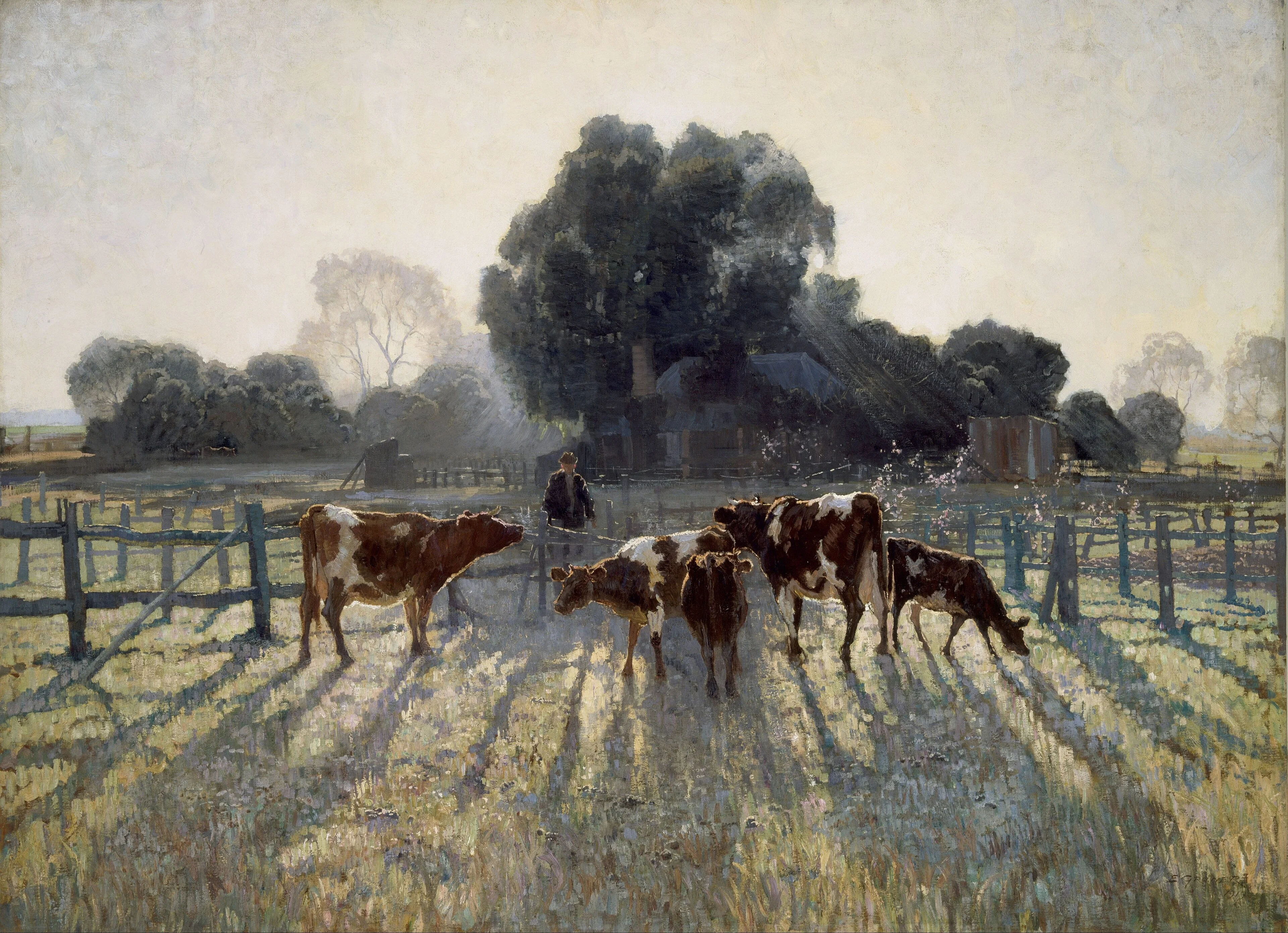 Spring Frost, by Elioth Gruner, oil, 1919