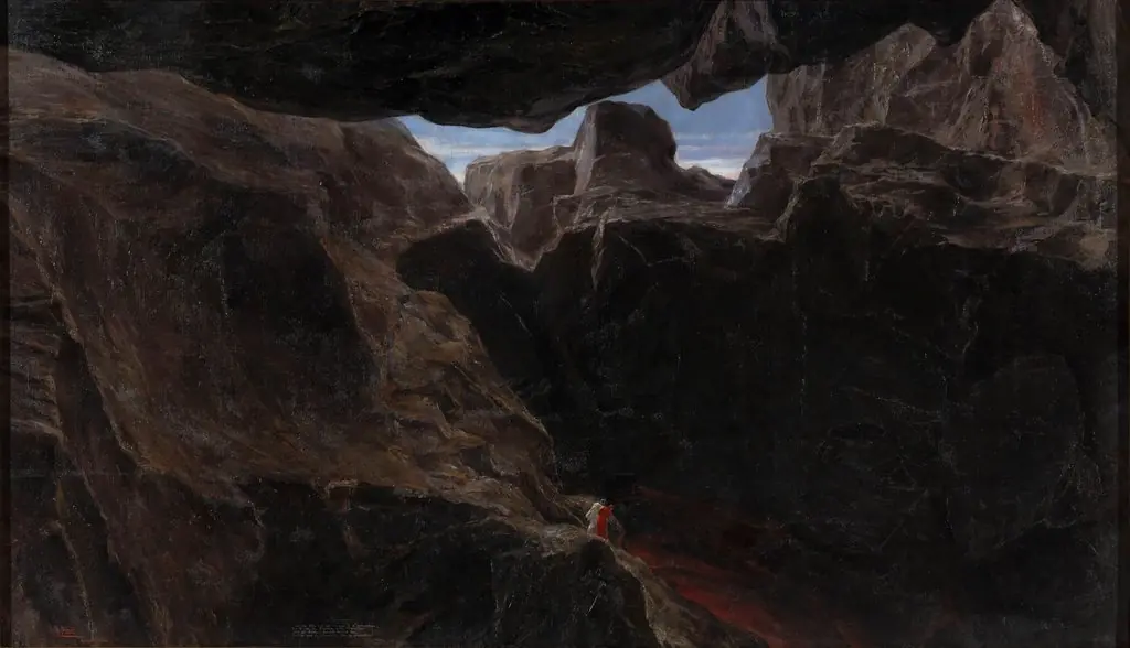 Dante and Virgil Descending into Hell