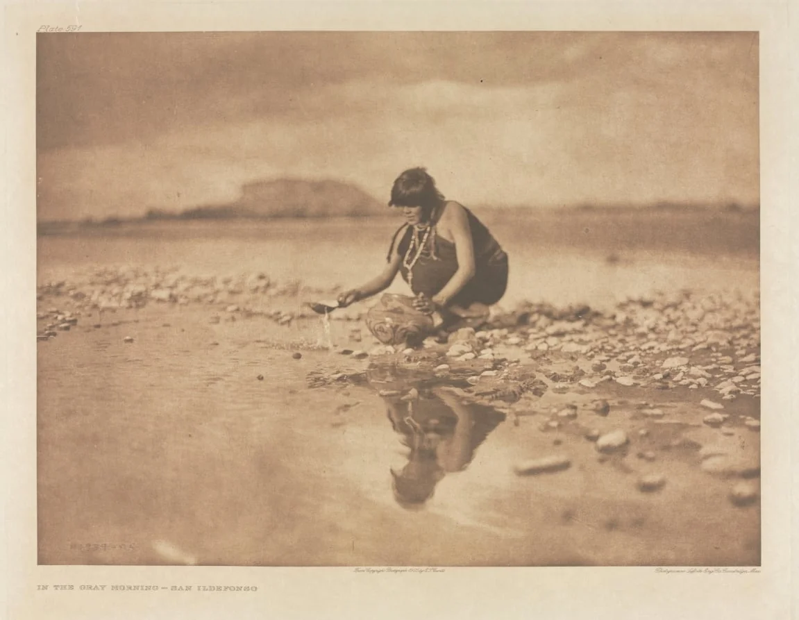 Portfolio XVII, Plate 591: In the Gray Morning - San Ildefonso, by Edward S. Curtis, 1905