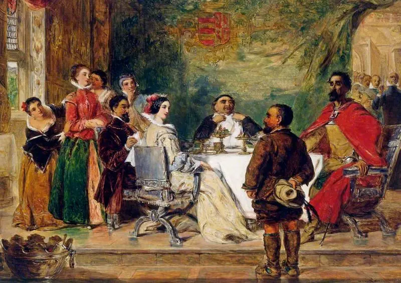 Sancho Panza Tells a Tale to the Duke and Duchess (from Cervantes' 'Don Quixote')