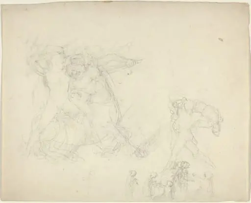 Sheet of Studies, including a Man Battling a Centaur