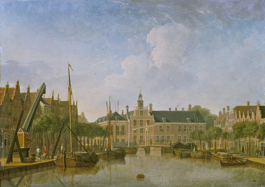The Bierkade and Groenewegje at The Hague seen towards the Spui
