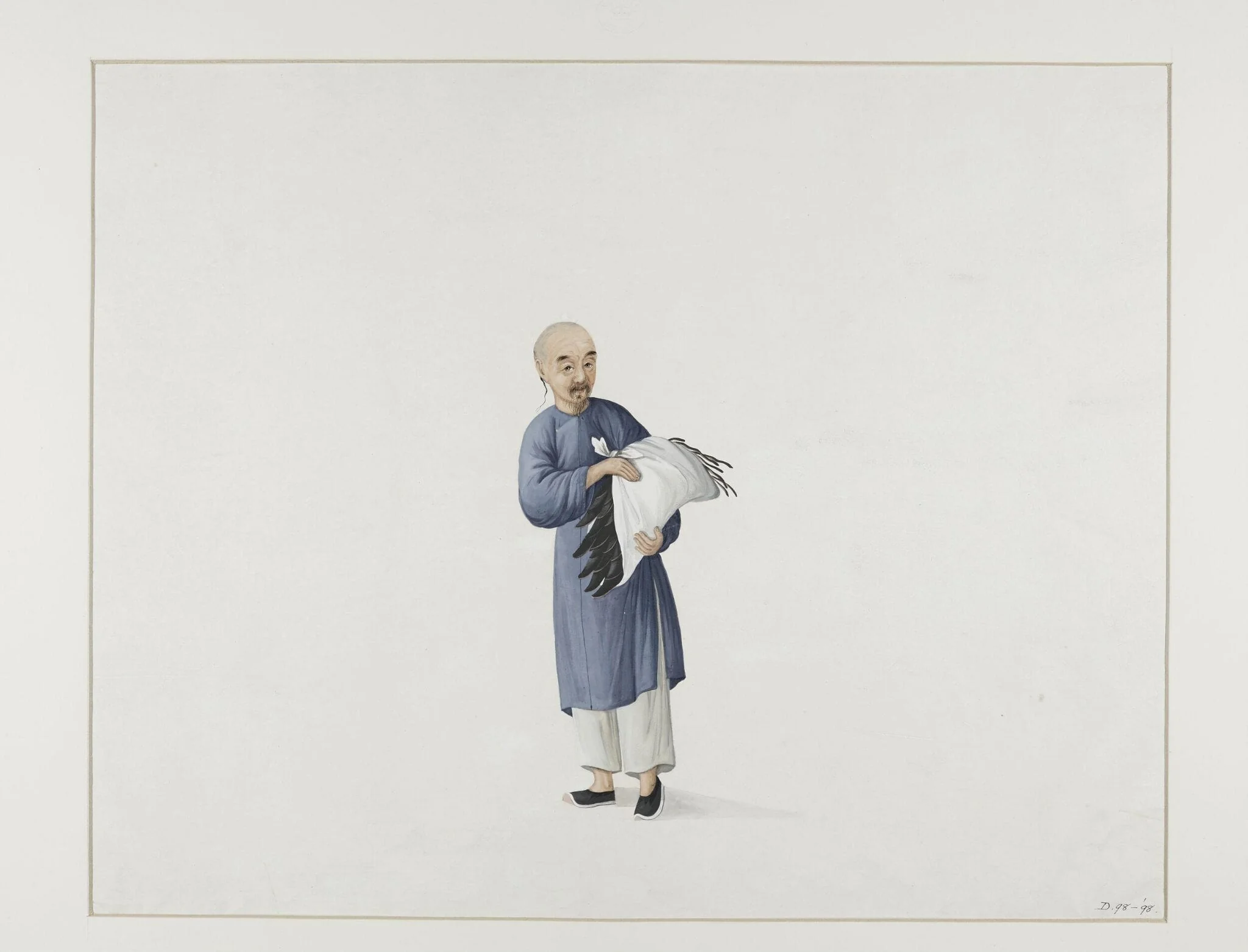 Making Shoes, by Puqua, paint, 1790
