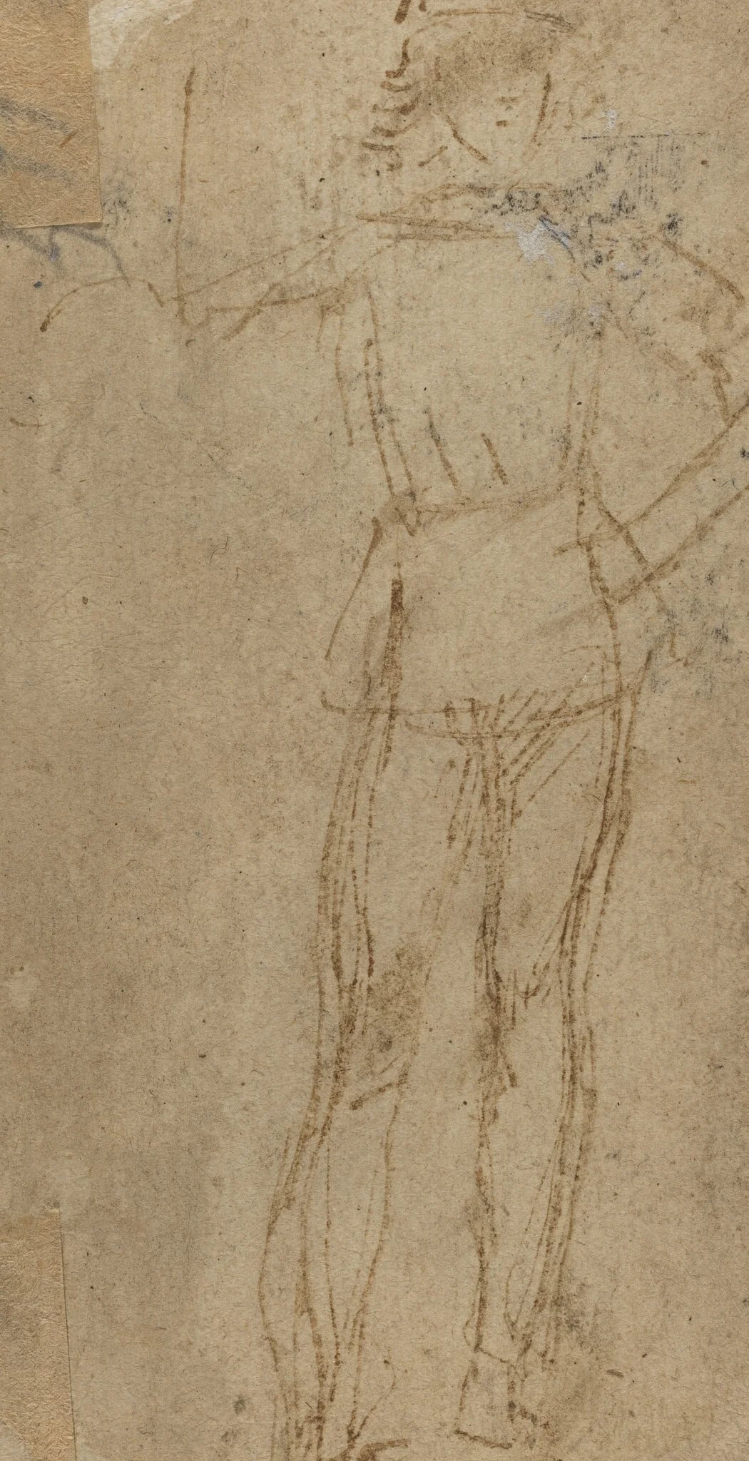 Standing Young Man [verso], by Sperandio, ink, 1468