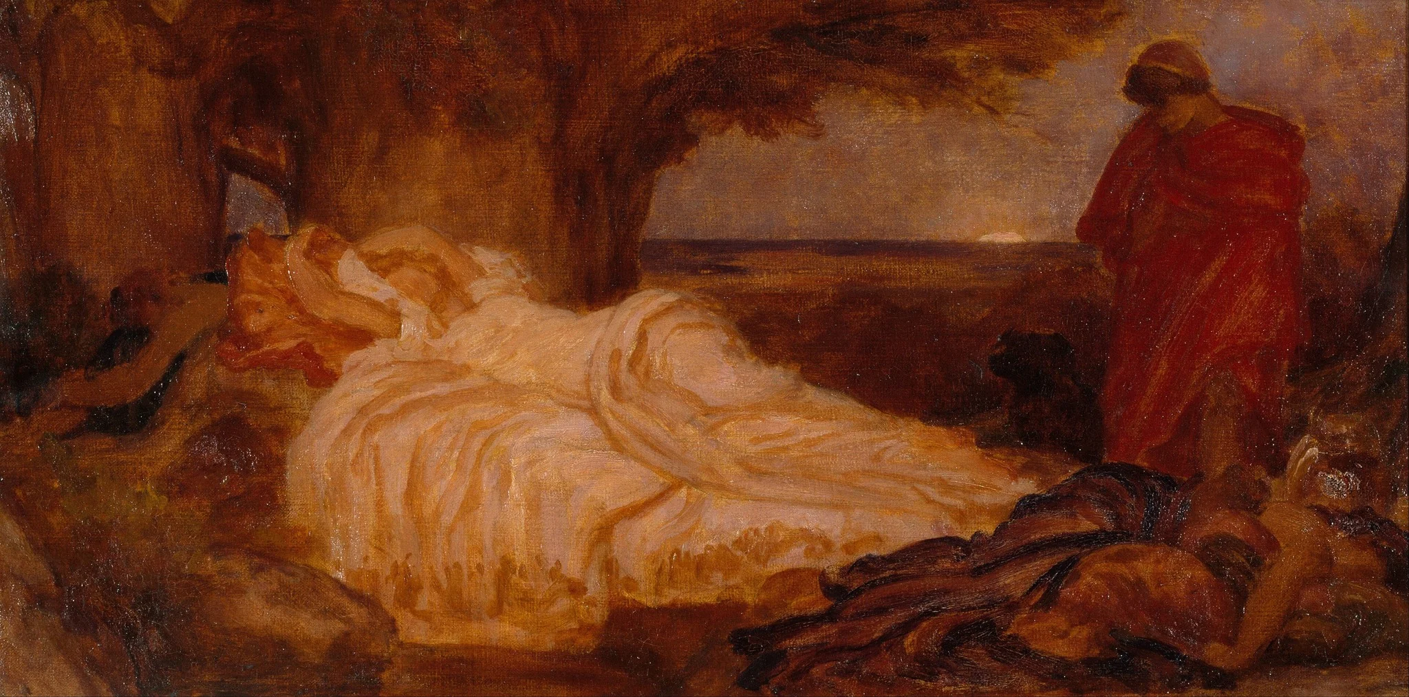 Colour study for 'Cymon and Iphigenia', by Frederic Leighton, oil, 1892
